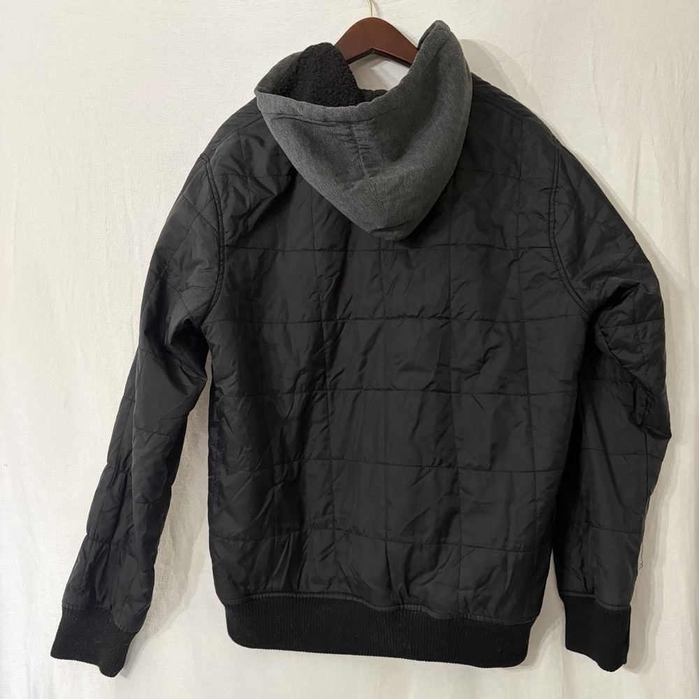 BILLABONG Windbreaker‎ Jacket Coat Sherpa Lined Hoodie Mens Large Pockets warm - Picture 7 of 10